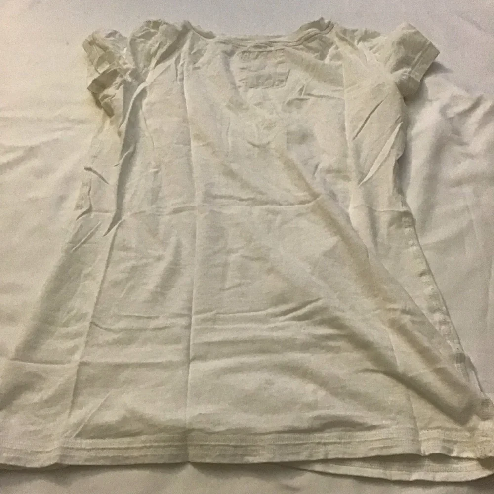 (Like New) Hollister White V Neck Shirt - Picture 2 of 3